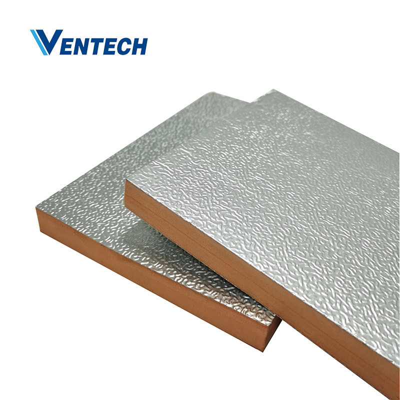 aluminum foil phenolic foam preinsulated fiberglass air duct phenolic board