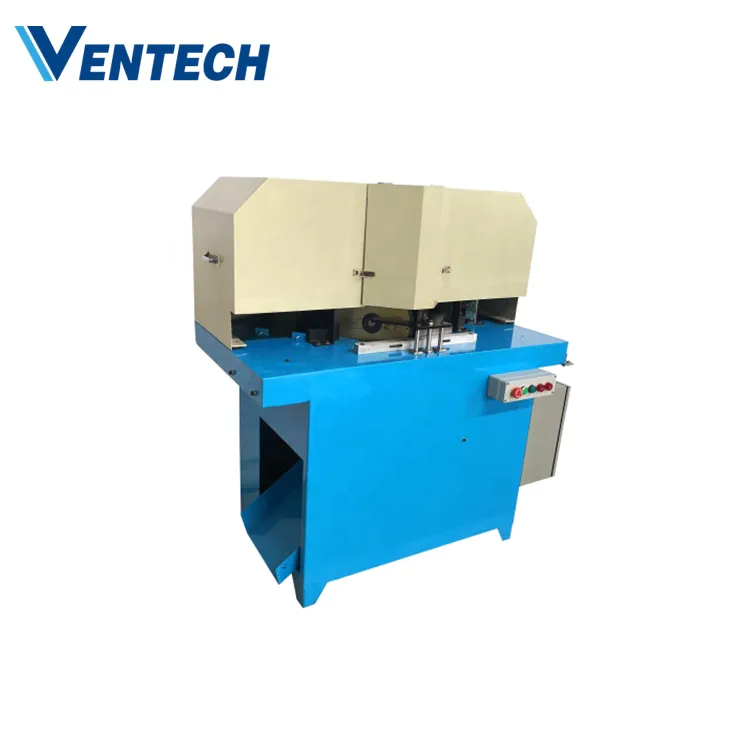 Factory price 45 degree aluminum door and window wood acrylic double saw blade cutting machine