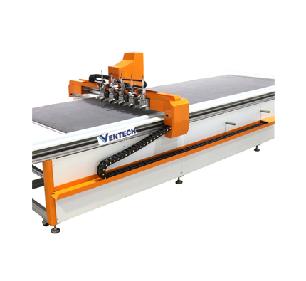 Pre insulted PIR insulation phenolic air duct panel fabrication automatic software cutter machine
