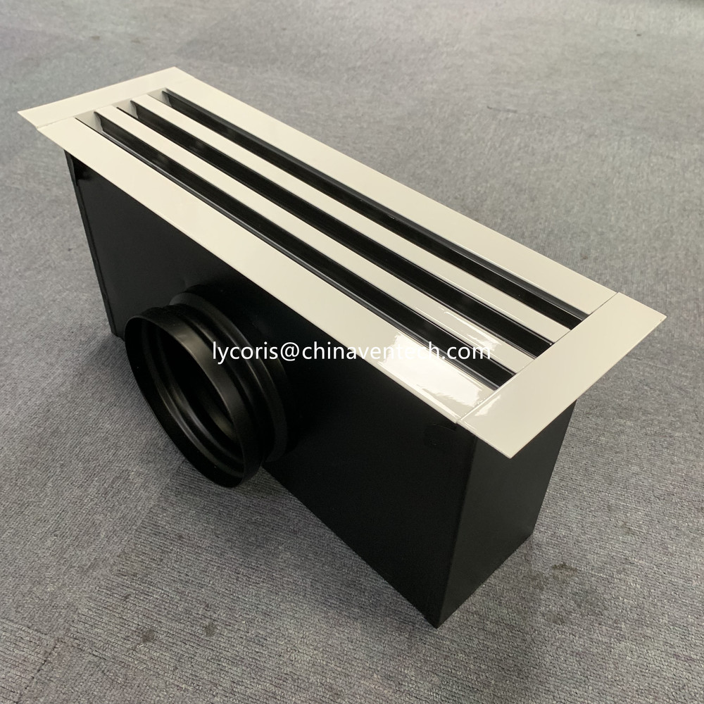 Supply Linear Slot Ceiling Air Diffuser Aluminum Ventilation Linear Bar Grille Powder Coating Plenum Box Slot Diffuser