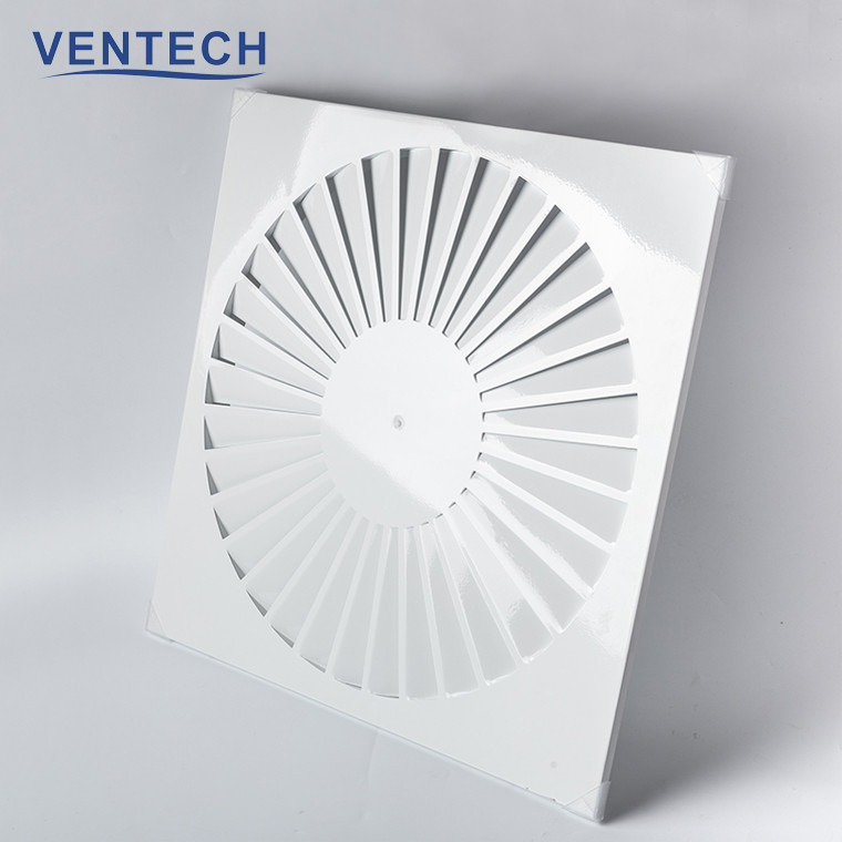 ventilation 595x595mm square air ceiling diffuser