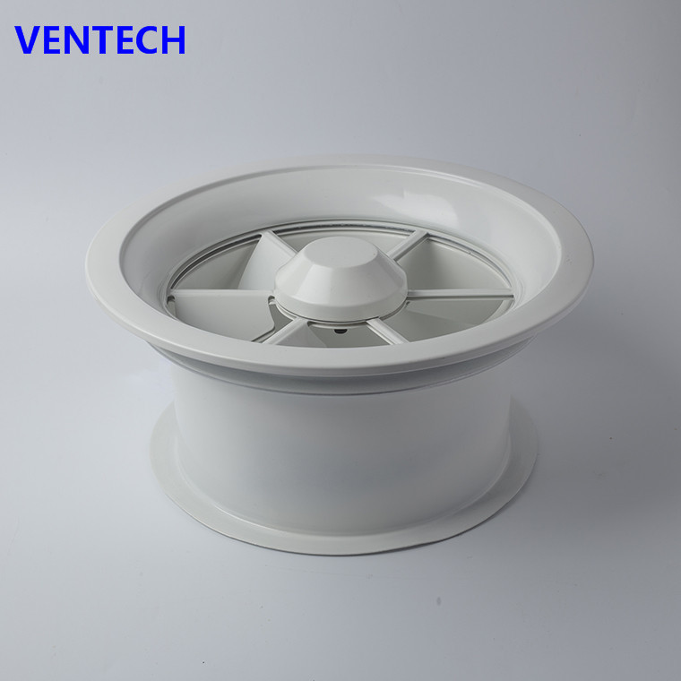 Ventilation adjustable aluminium round swirl diffuser for supply air