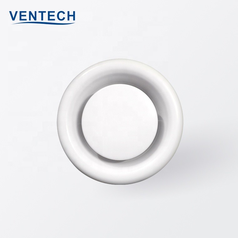 VENTECH Hvac Metal Exhaust Air Disc Valve White Vent Duct Air Diffusers
