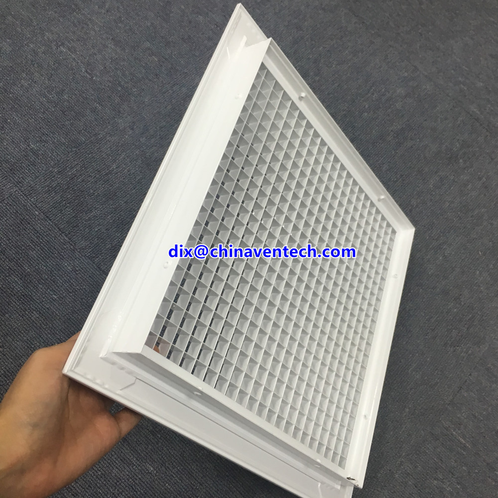 HVAC exhaust air register egg crate return grille