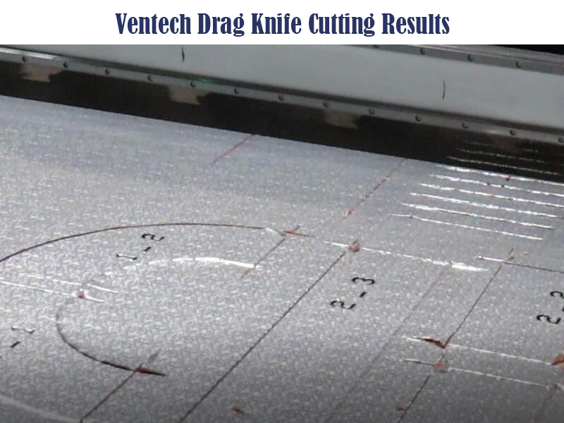 Cutting results of a drag knife